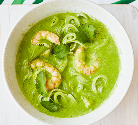 Greenest coconut prawn noodles