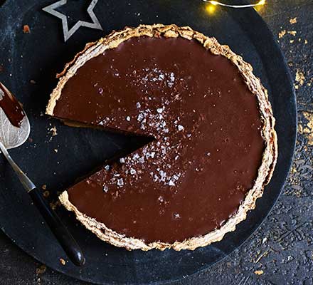 Chocolate & date tart