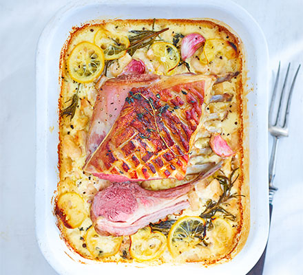 Herb-roasted rack of lamb with butter bean Dauphinoise