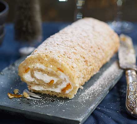 Ginger & marmalade roulade