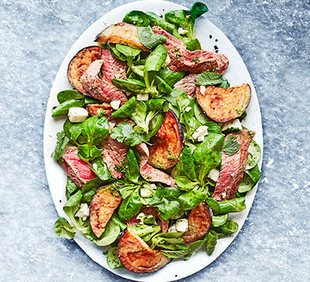 Steak & aubergine salad