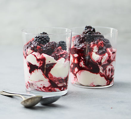 Blackberry & lemon fool