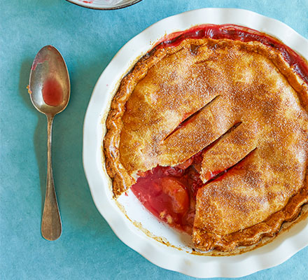 Peach Melba pie