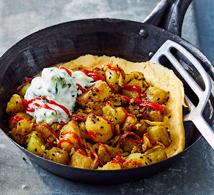 Bombay potato omelette