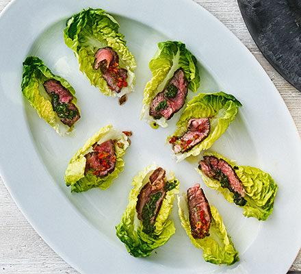 Steak lettuce cups