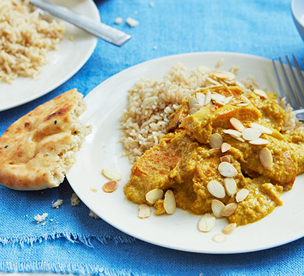 Butternut korma with mini naans