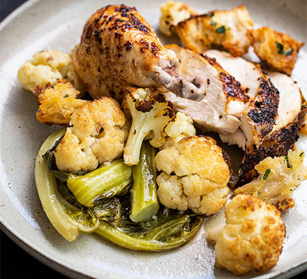 Chicken with roasted cauliflower