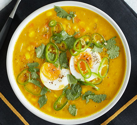 Curried sweetcorn soup