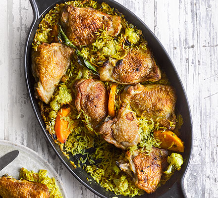 Spiced coconut chicken with coriander & lime