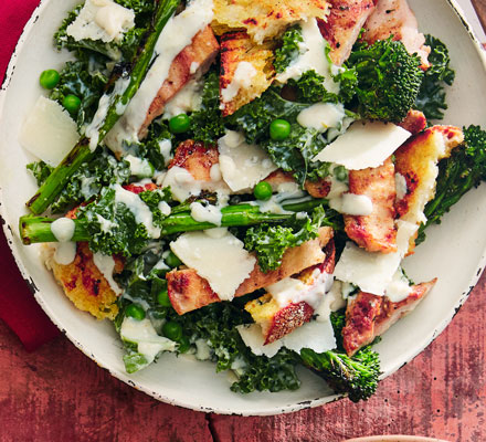 Chargrilled chicken & kale Caesar salad