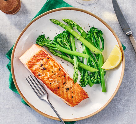 Pan-fried salmon