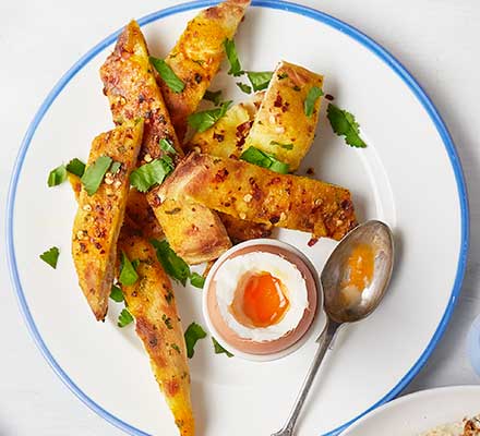 Turmeric & chilli butter naan soldiers