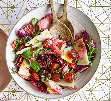 Honeyed chorizo & manchego salad