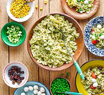 Pick & mix pesto pasta salad bar
