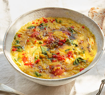 Tomato & spinach kitchari