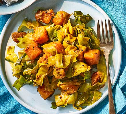 Squash & cabbage sabzi