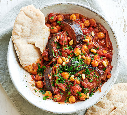 Aubergine & chickpea stew - BBC Good Food Middle East