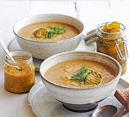 Danish-style yellow split pea soup