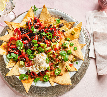 Smoky veggie nachos