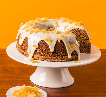 Ginger & white chocolate cake