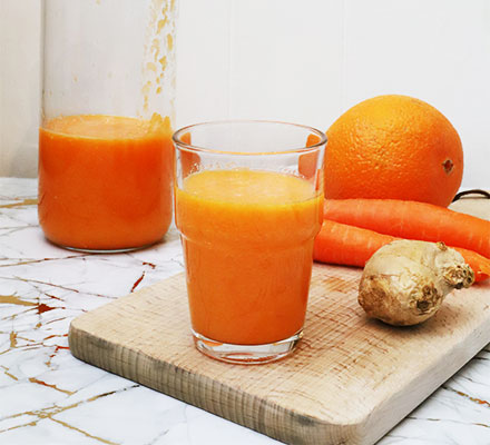Carrot and orange smoothie