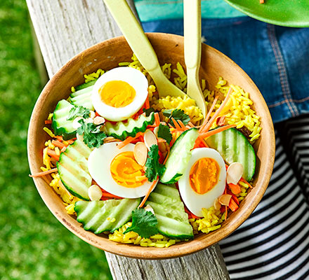 Curried rice & egg salad