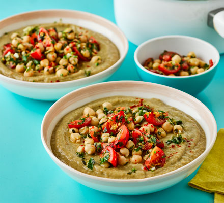 Chickpea soup with chunky gremolata