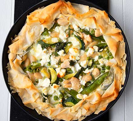 Frying pan filo tart