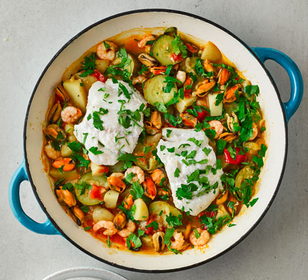 Hake & seafood cataplana