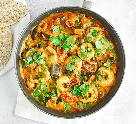 Prawn & aubergine curry
