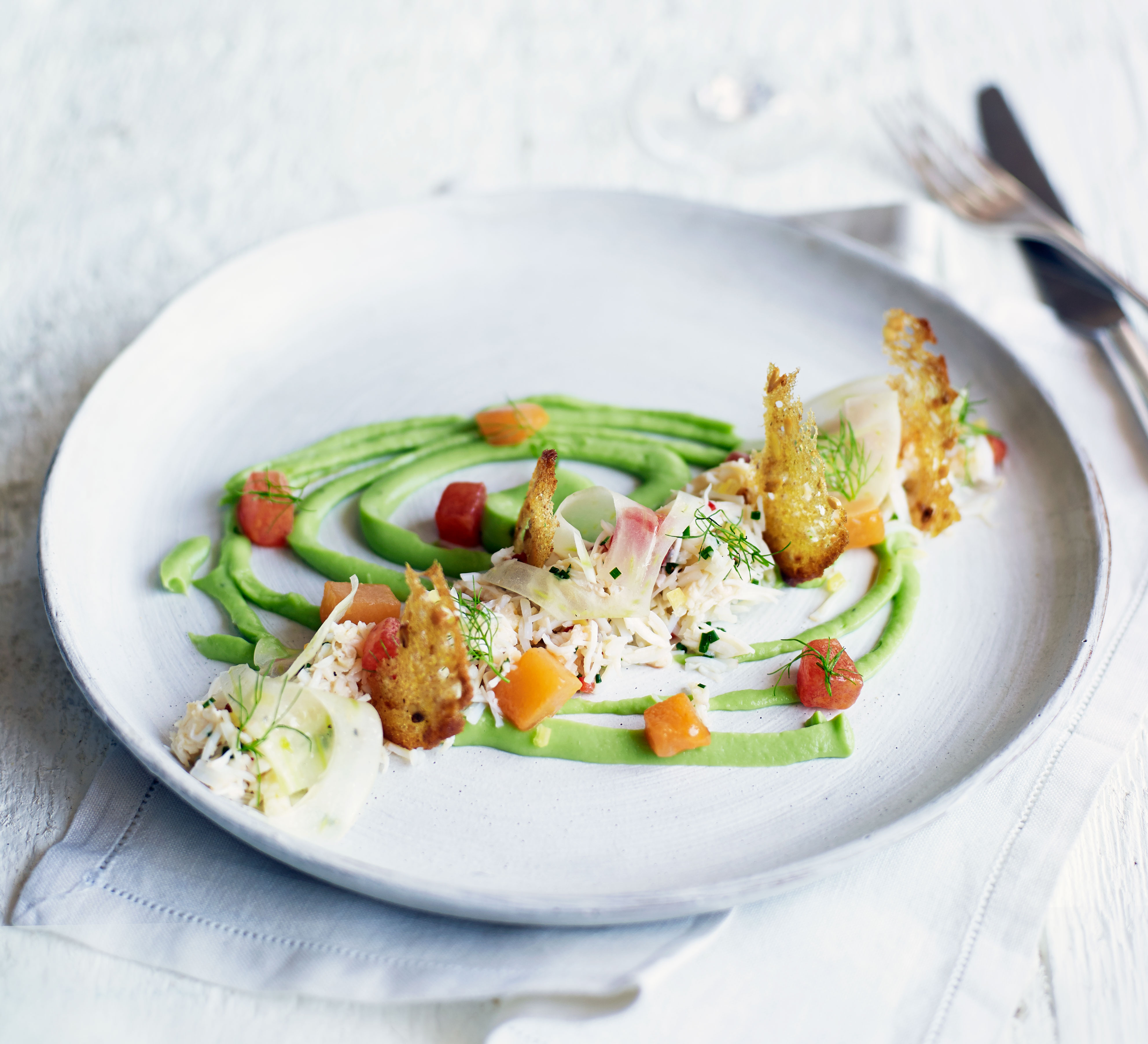 Crab & melon salad