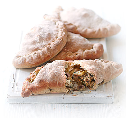 Artichoke & olive calzones