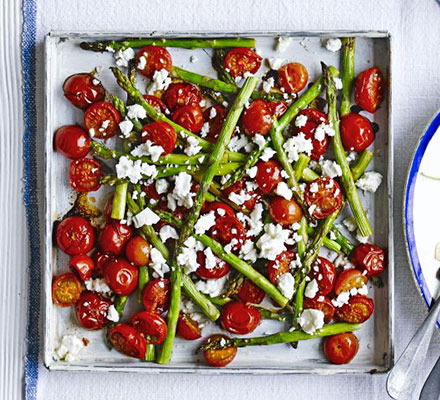 Roasted balsamic asparagus & cherry tomatoes