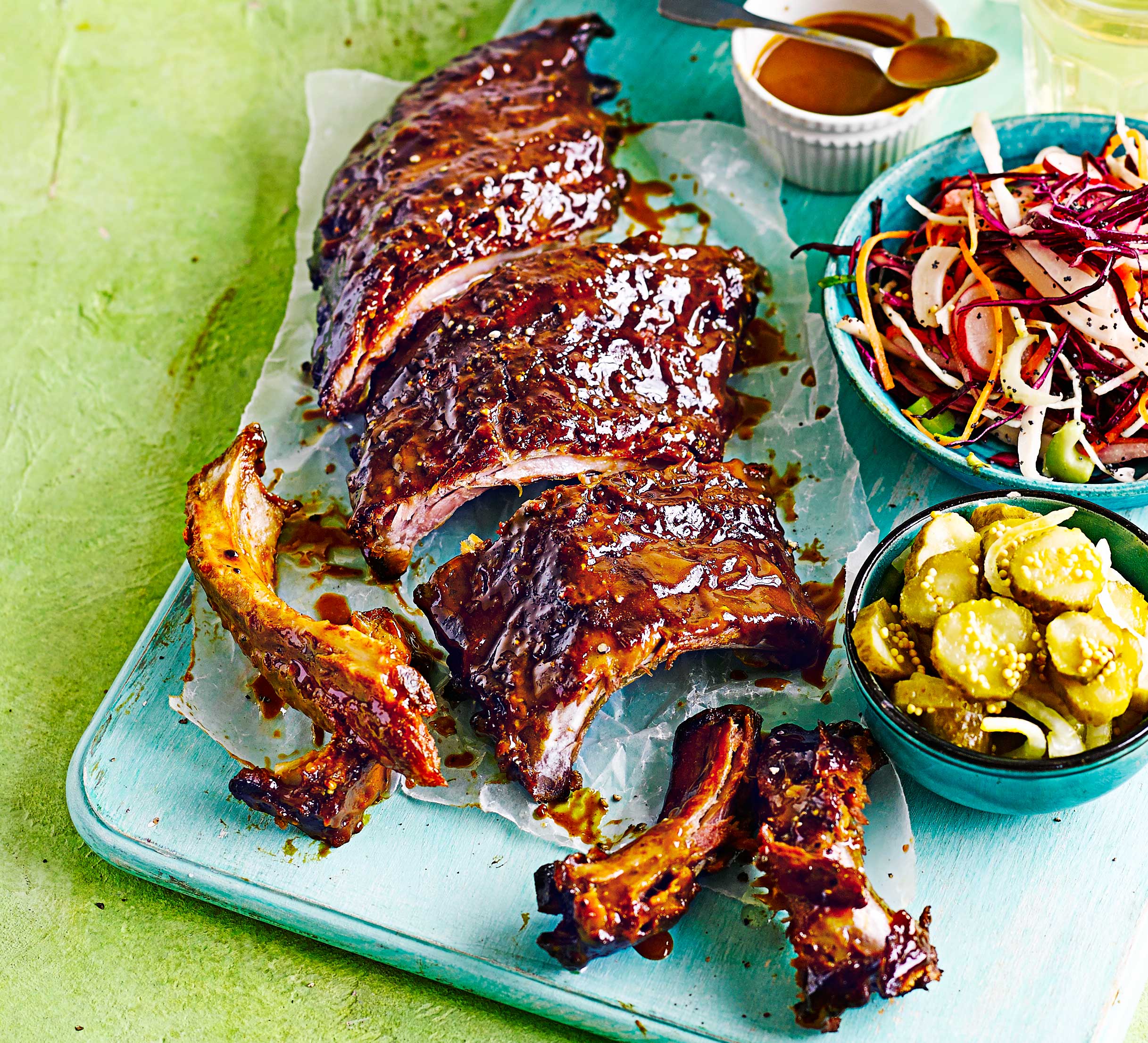 Baby back ribs with Carolina baste