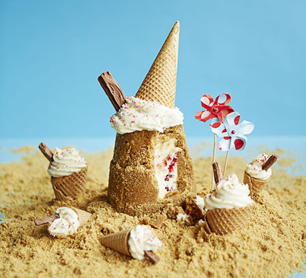 Cheesecake biscuit beach
