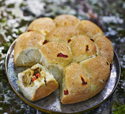 Tear-and-share stuffed deli rolls