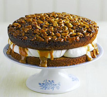 Utterly nutterly caramel layer cake