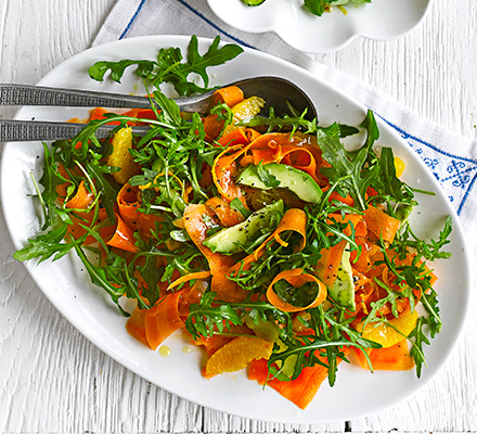 Carrot, orange & avocado salad