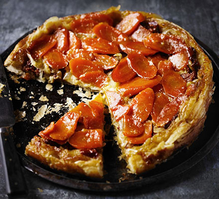 Carrot tarte tatin