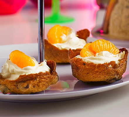 Mini choc-orange cheesecake tarts