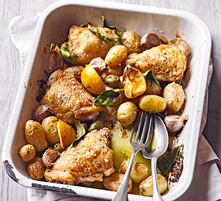 Chicken & new potato traybake