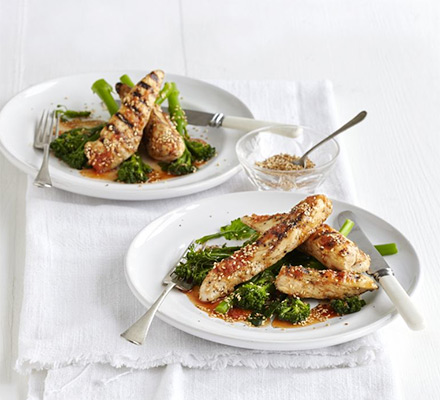 Grilled chicken with chilli & sesame seeds