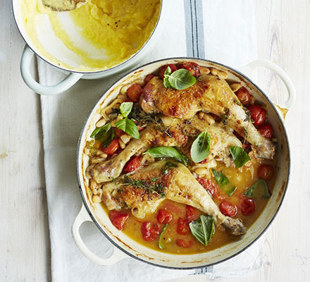 Summer braised chicken with tomatoes