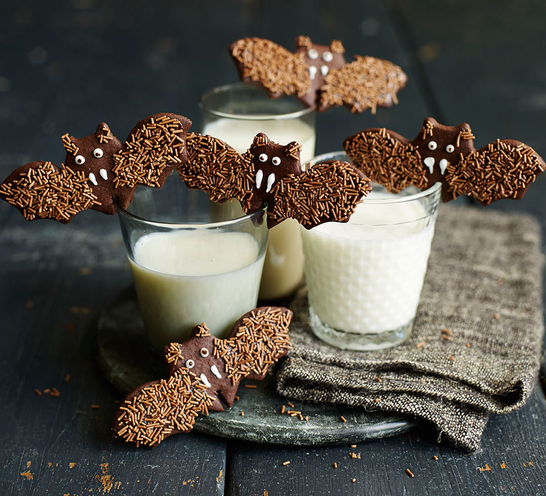 Chocolate bat biscuits