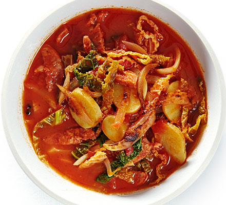 Chorizo & cabbage stew