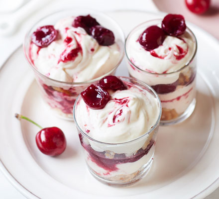 Coconut cherry berry fool