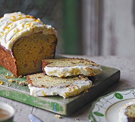 Courgette & orange cake with cream cheese frosting
