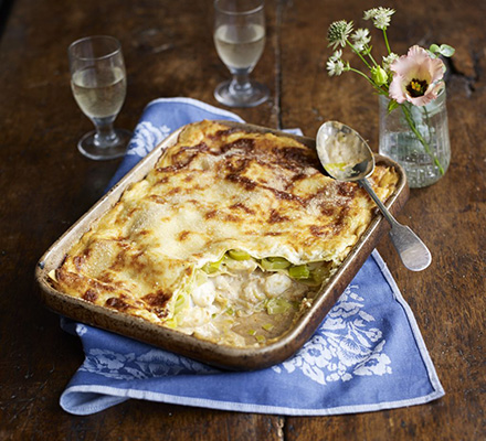 Crab lasagne