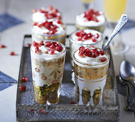 Honeyed nut & pomegranate pots