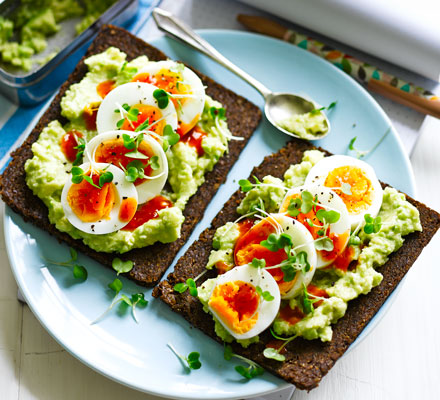 Egg & avocado open sandwich